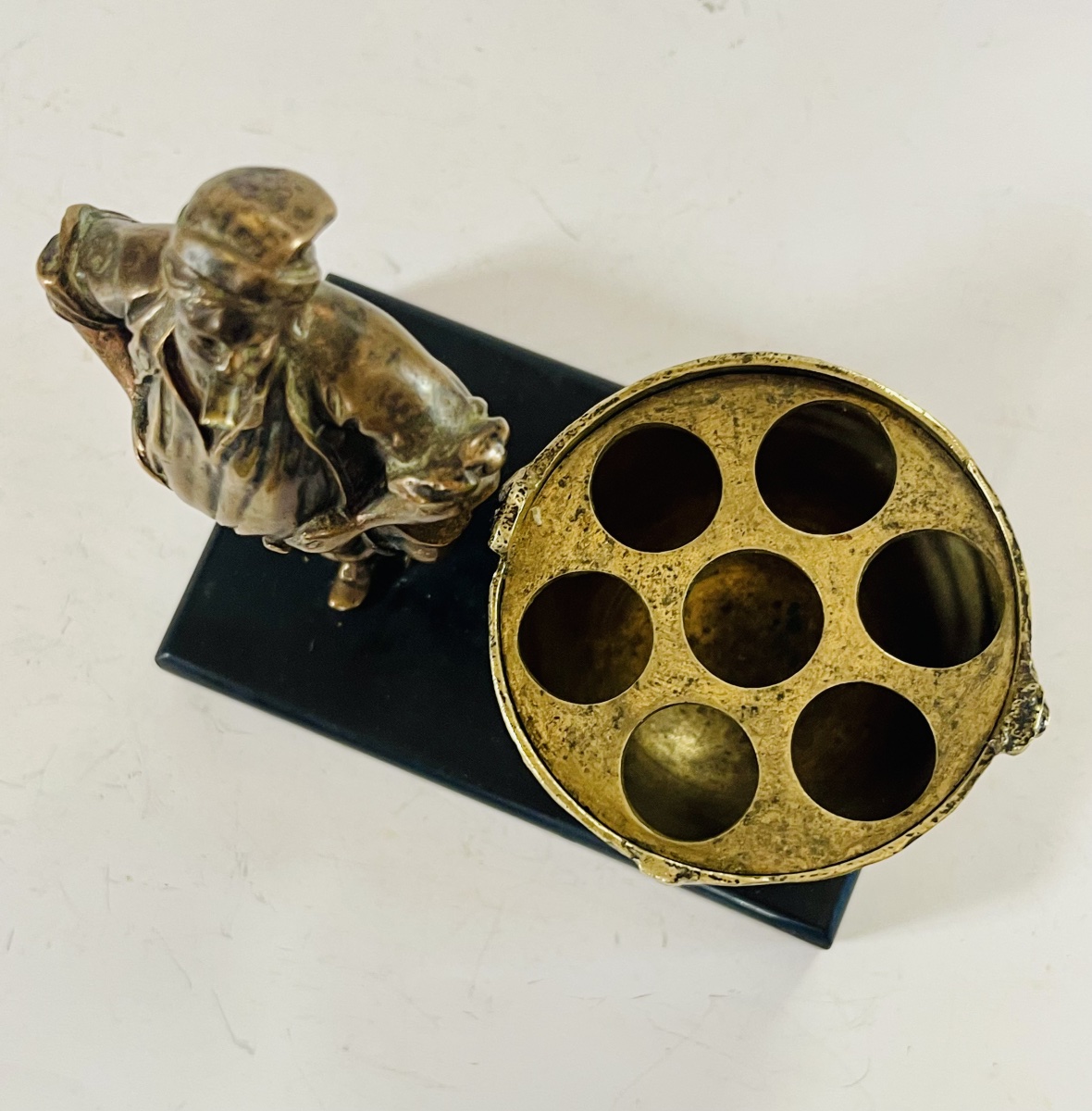 Porte cigares, pyrogène au boucher - bronze -photo-1